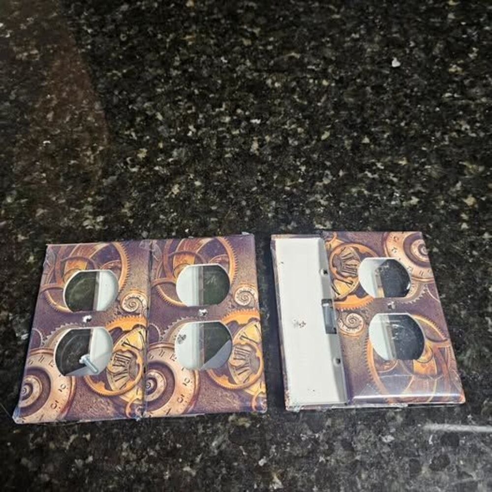 NEW Set of 5 Traditional Steampunk Outlet and Switch Covers